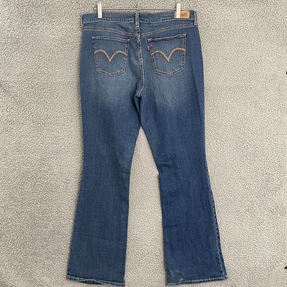 Levi's 515 Jeans Women 16 Blue Dark Wash Casual Bootcut‎ Denim - Picture 4 of 10